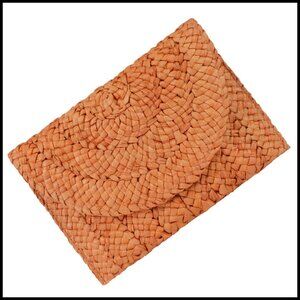 Straw Envelope Clutch Handbag Woven Beach Purse Boho Chic Summer